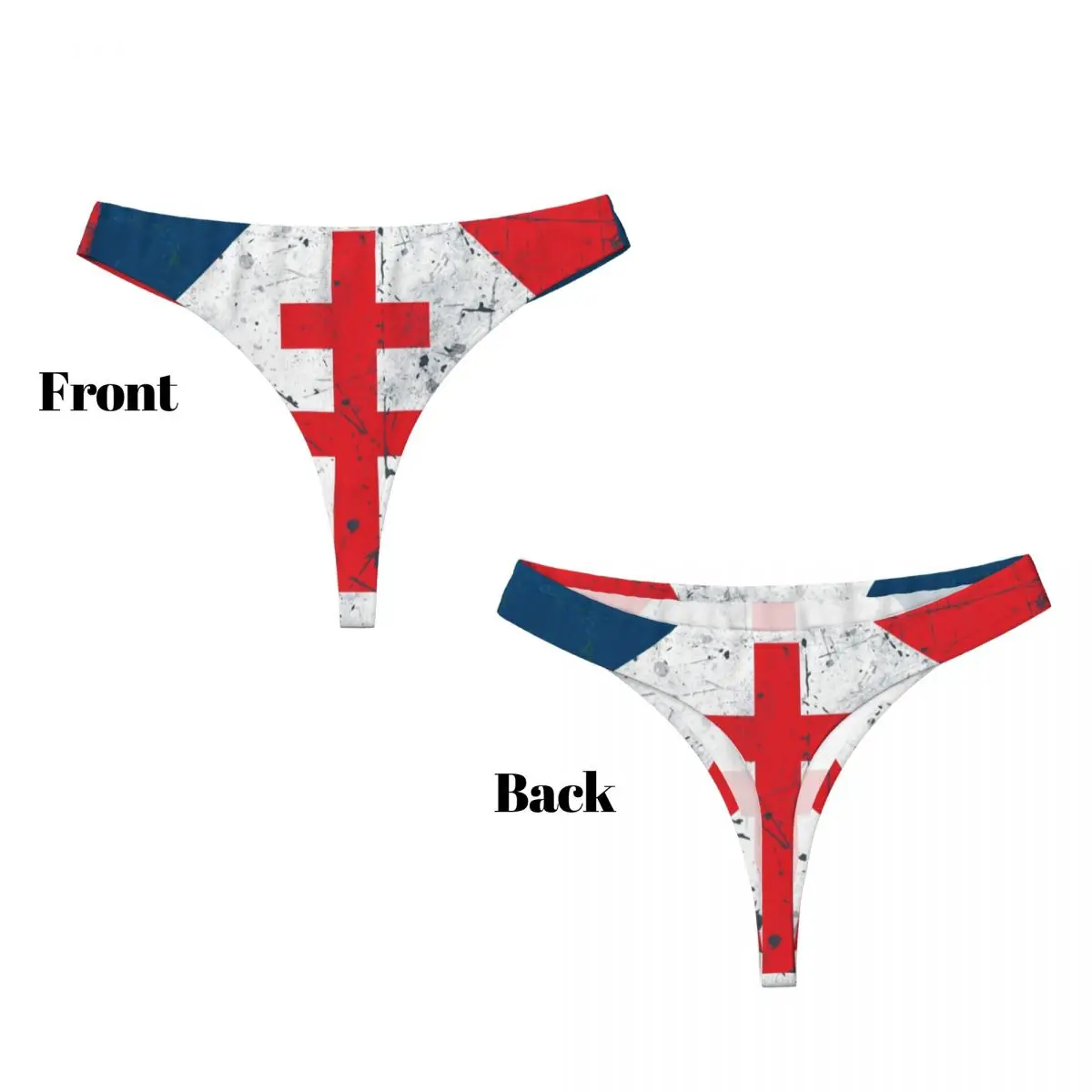 Benutzerdefinierte Lorraine Kreuz Vintage Flagge G-string Höschen Sexy Atmungsaktive Frauen Stretch Tangas Komfort Unterwäsche