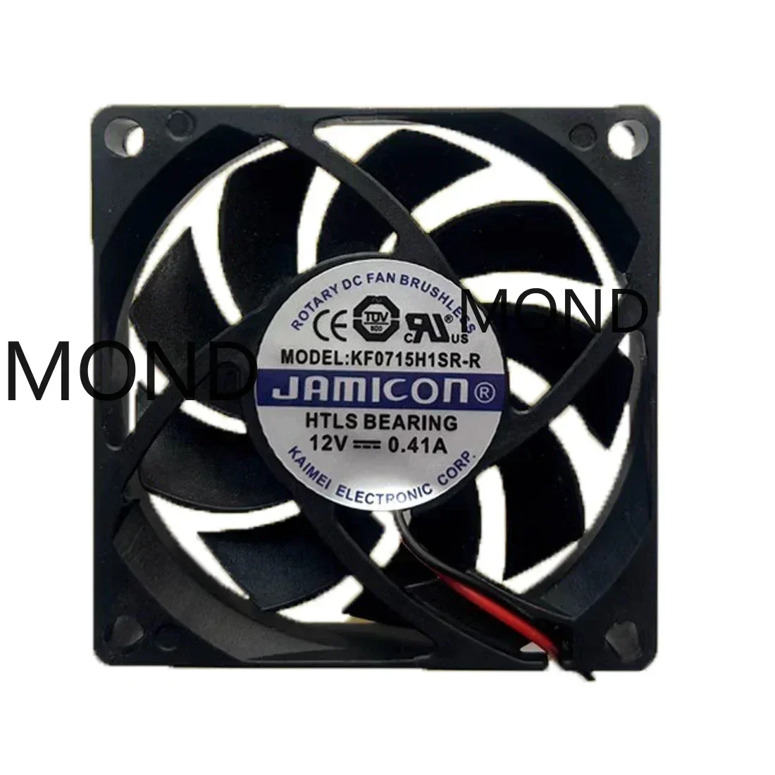 KF0715H1SR-R Cooling Fan for JAMICON UPS Power Supply Inverter Server Fan 7015 12V 0.41A 7CM 70*70*15MM 2-wire