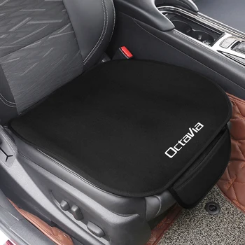 1 adet araba ön koltuk minderi flanel kapak oto iç aksesuarları için Skoda Octavia A5 A7 A4 4 2 3 MK1 MK3 MK4 RS IV 5e Virs
