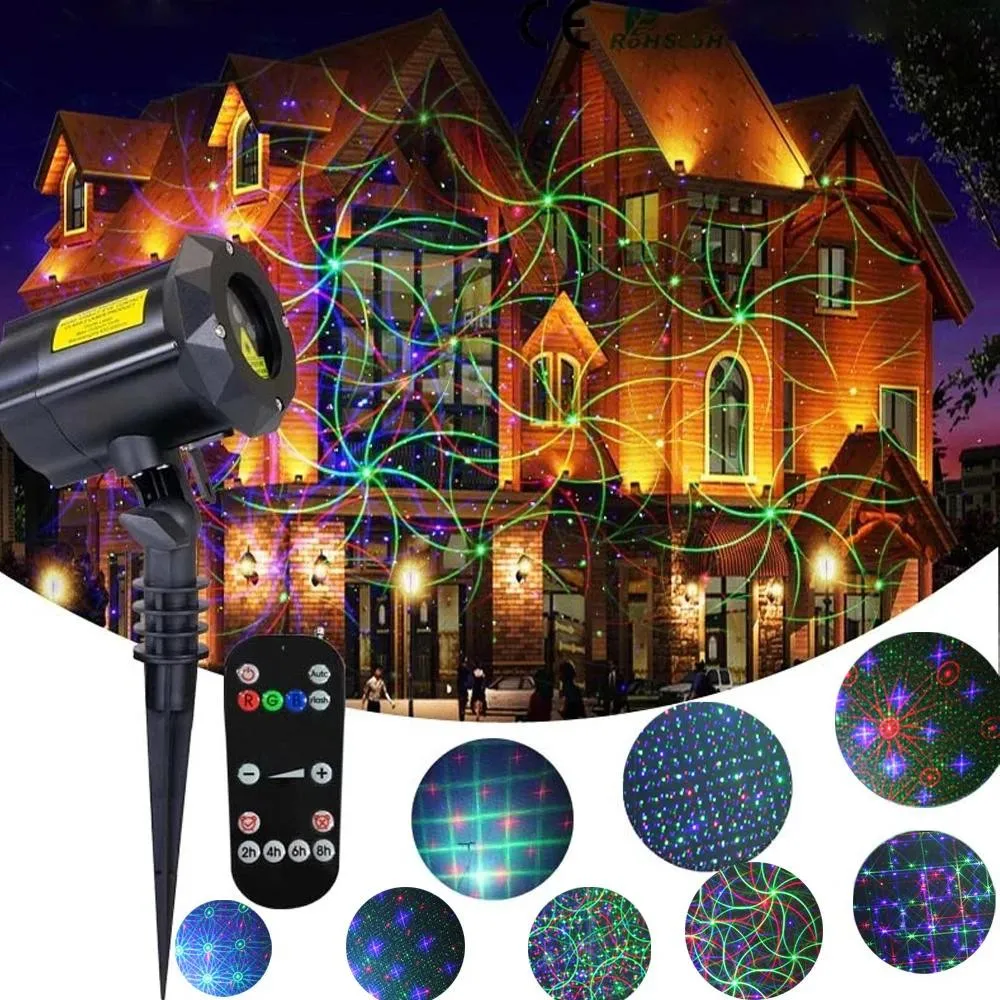 Christmas Laser Light Outdoors Projector Cosmic Pattern Show for Xmas Decorative House Yard Garden Wall Decor Home Holiday Party