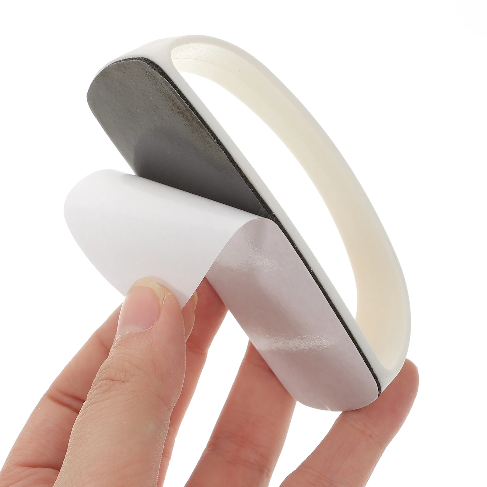 

6pcs Adhesive Cabinet Handles No Punch Required Smooth Finish Drawer Pull For Furniture Wardrobe Sliding Door Window Cupboard