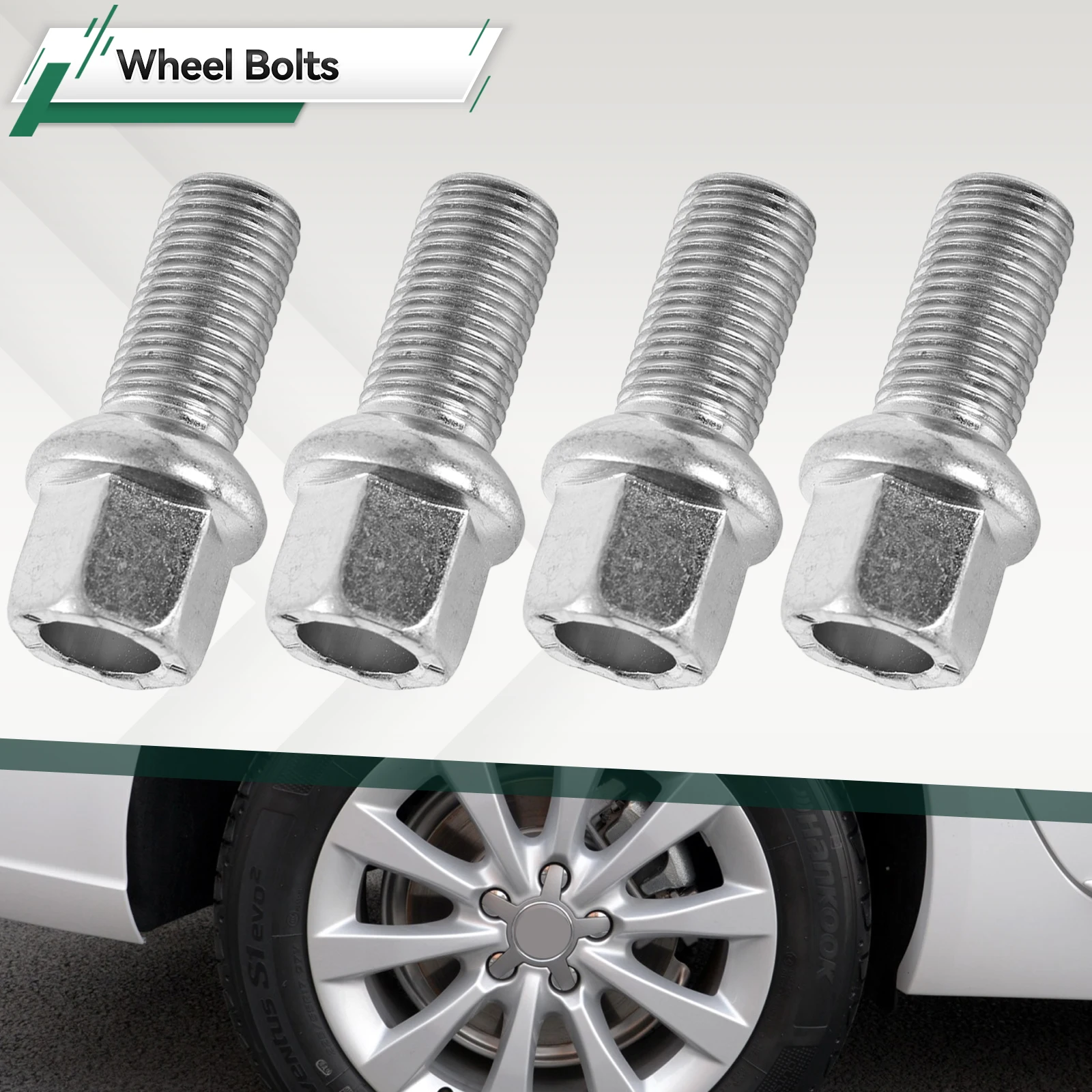 4x Car Wheel Lug Bolts Nuts WHT002437 WHT001812 Tyre Parts M14x1.5 For VW Golf Jetta Passat B6 B7 Audi A4 A5 A6 TT Skoda Octavia