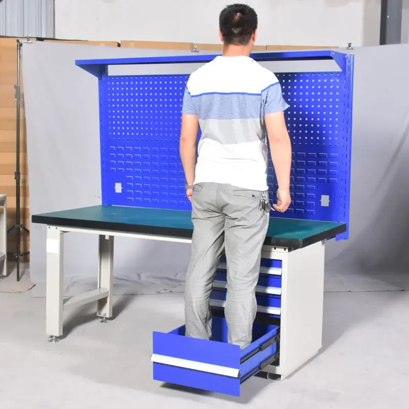 Beech fitter workbench Floor cabinet workbench Factory stainless steel fitter training console Heavy maintenance bench