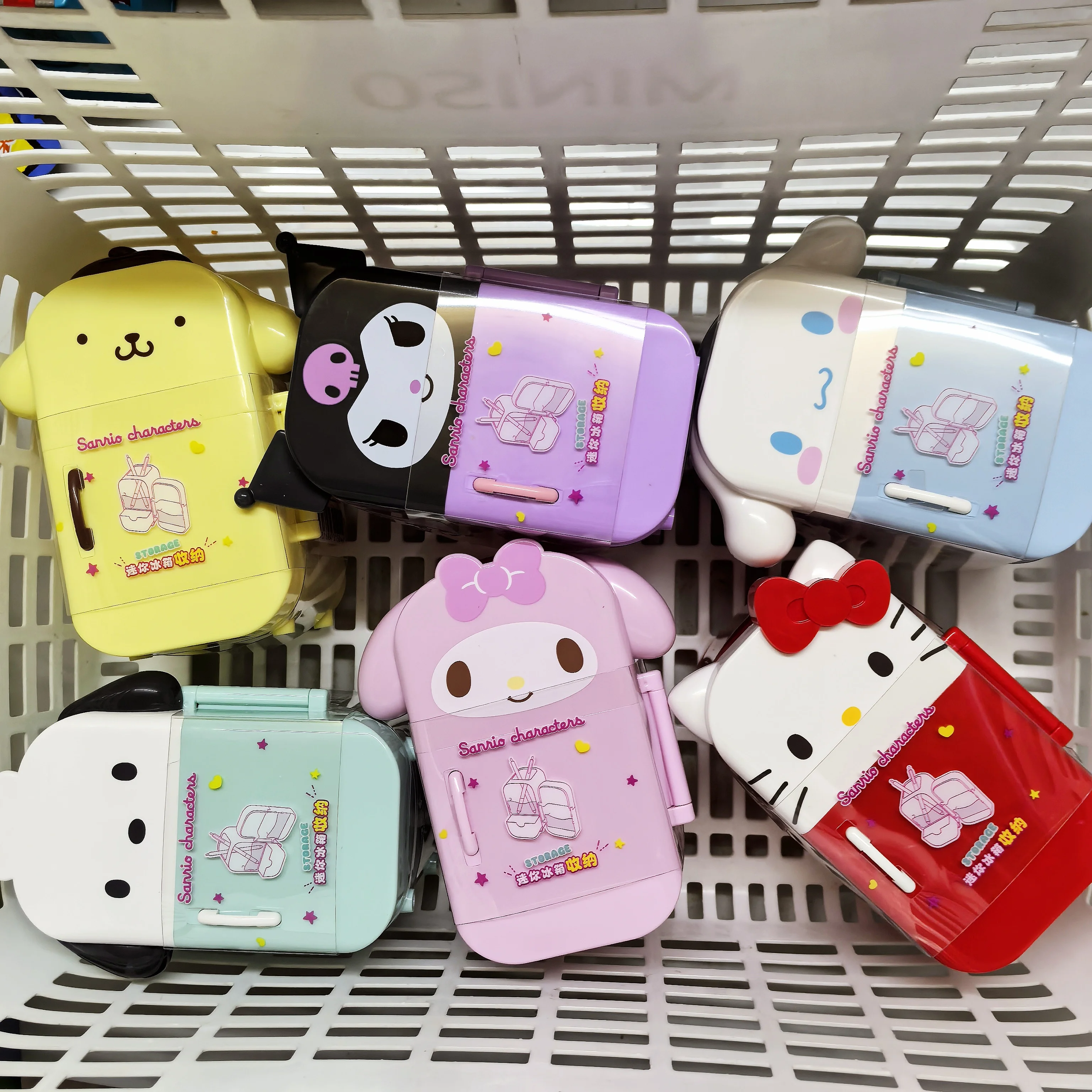

Official Melody Cinnamoroll Characters Refrigerator Storage Box Stackable Drawer Organizer for Kitchen Home Decor