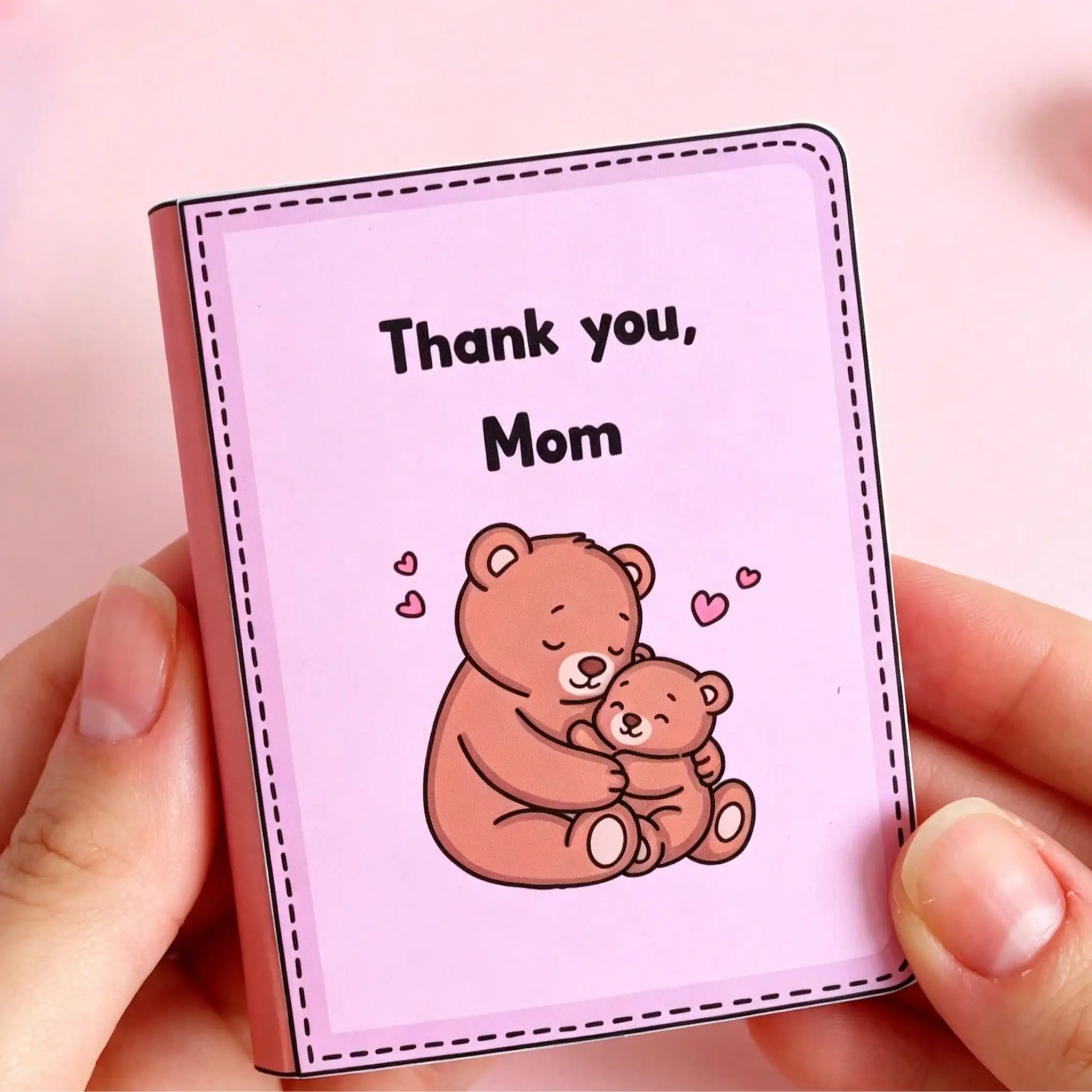 Thankful Mom's Cute Little Bear Theme DIY Quiet Book: Kitchen and Bedroom Scenes, Reusable Interactive Craft Book