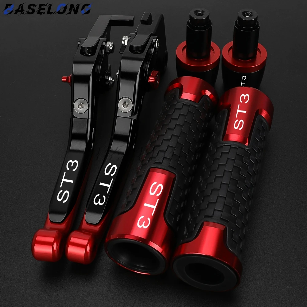For DUCATI ST3 ST3S ST3 S ABS 2003 2004 2005 2006 2007 Motorcycle CNC Adjustable Clutch Brake Levers Handle Bar End Grips Caps