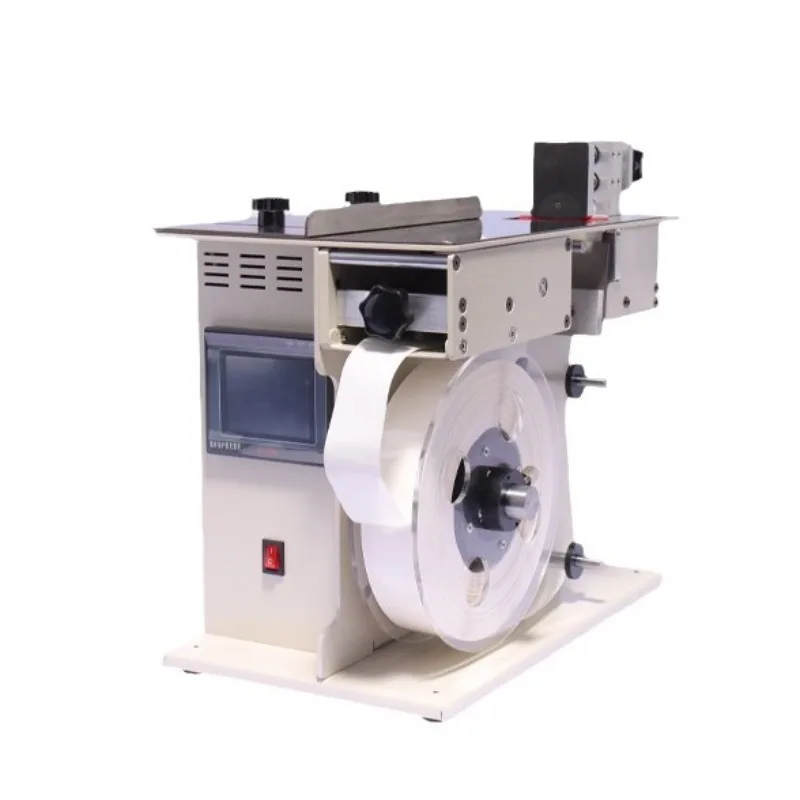 

Color box corner sealing labeling hine Small transparent round label 90 ° corner semi-automatic labeling hine