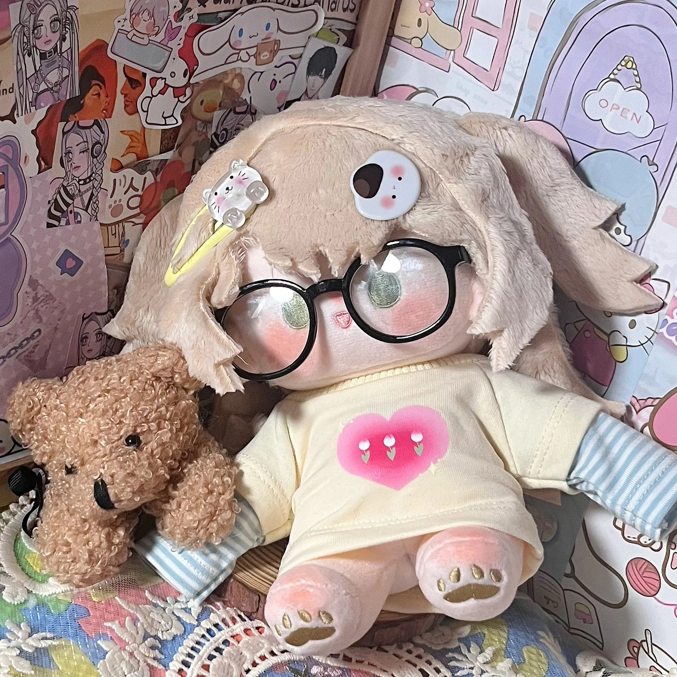 Pre-sale Reverse:1999 Sotheby Kawaii 20cm Doll Plush Toys Doll Pillows Naked Cotton Dolls