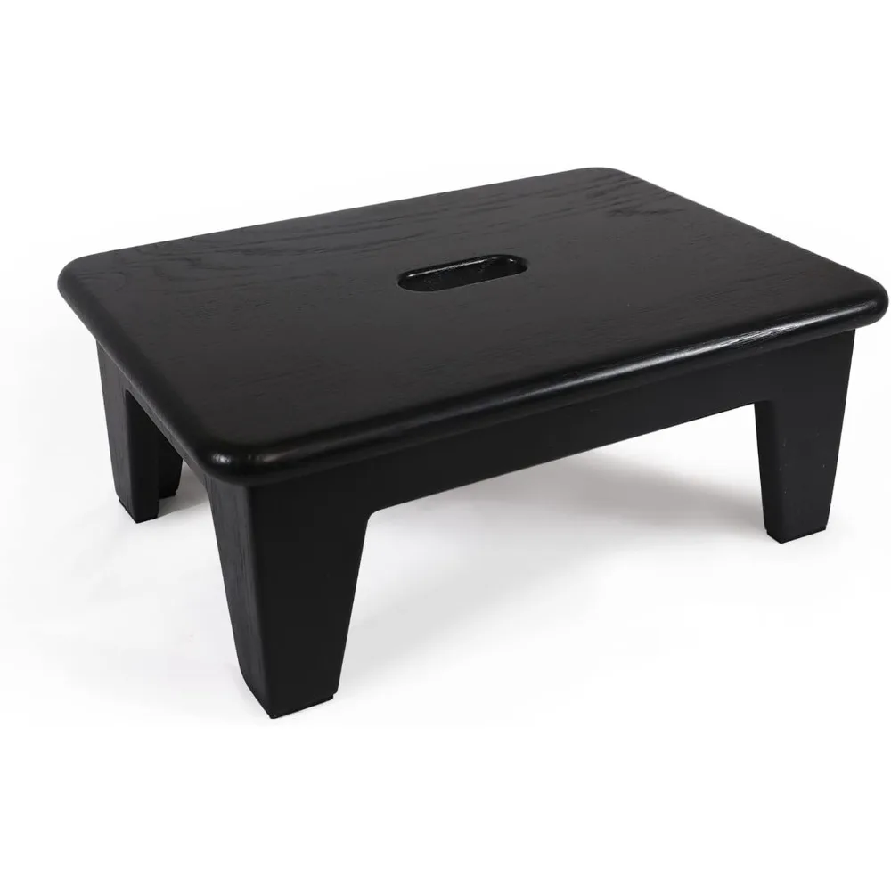 

Step Stool for Bed USA Grown Oak, Wooden Stool for Adults and Seniors, 6.5" High, Non-Slip Mat, No Assembly Needed, Solid Wood