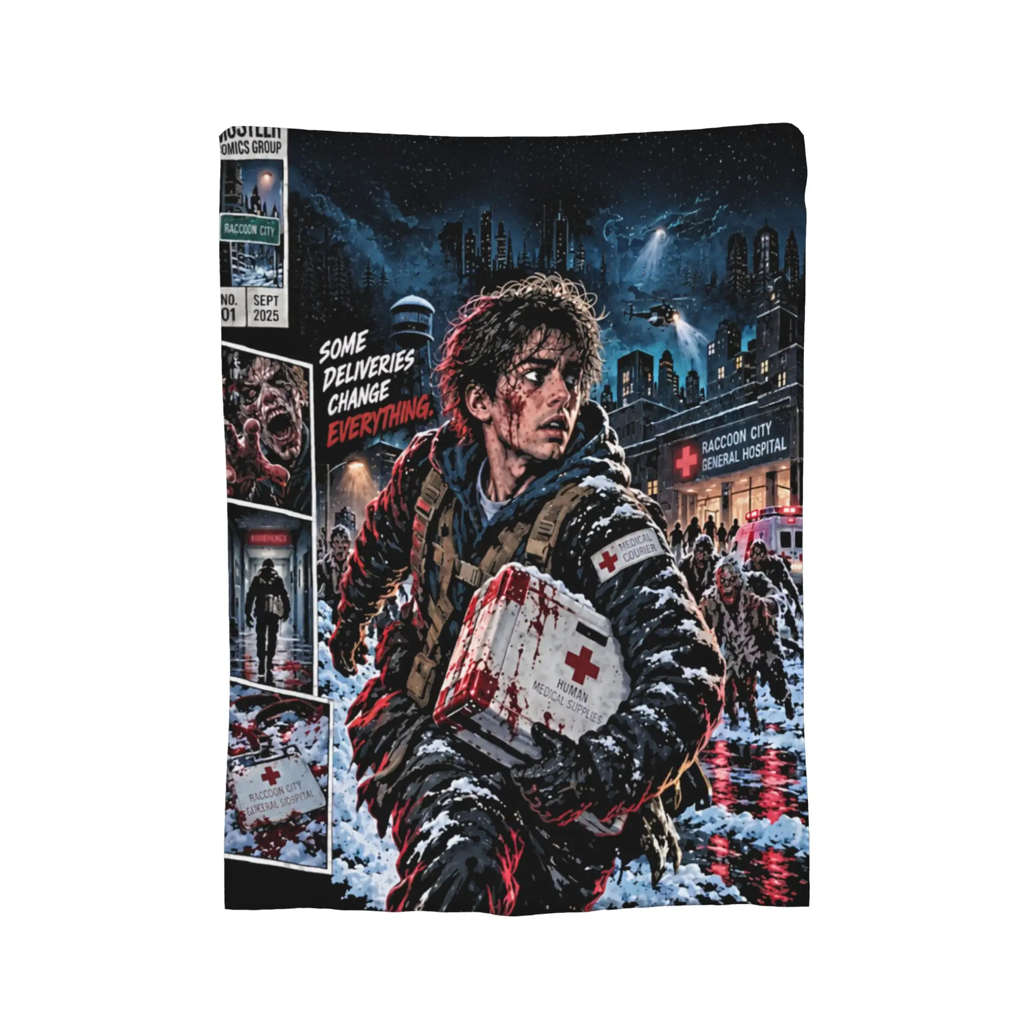 Bryan Hodukavich Medical Courier 2026 RE Movie Knitted Blanket Fleece  Soft Throw Blankets for Bed Bed Rug