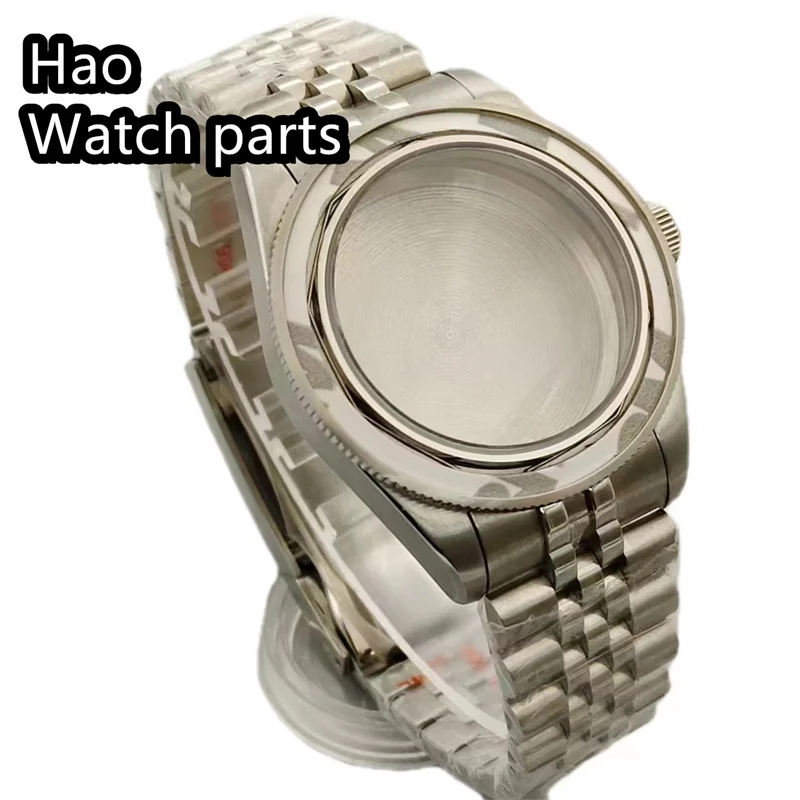 BLIGER 39mm silver Rose gold black sterile watch case Domed sapphire glass fit NH34 NH35 NH36 PT5000 movement