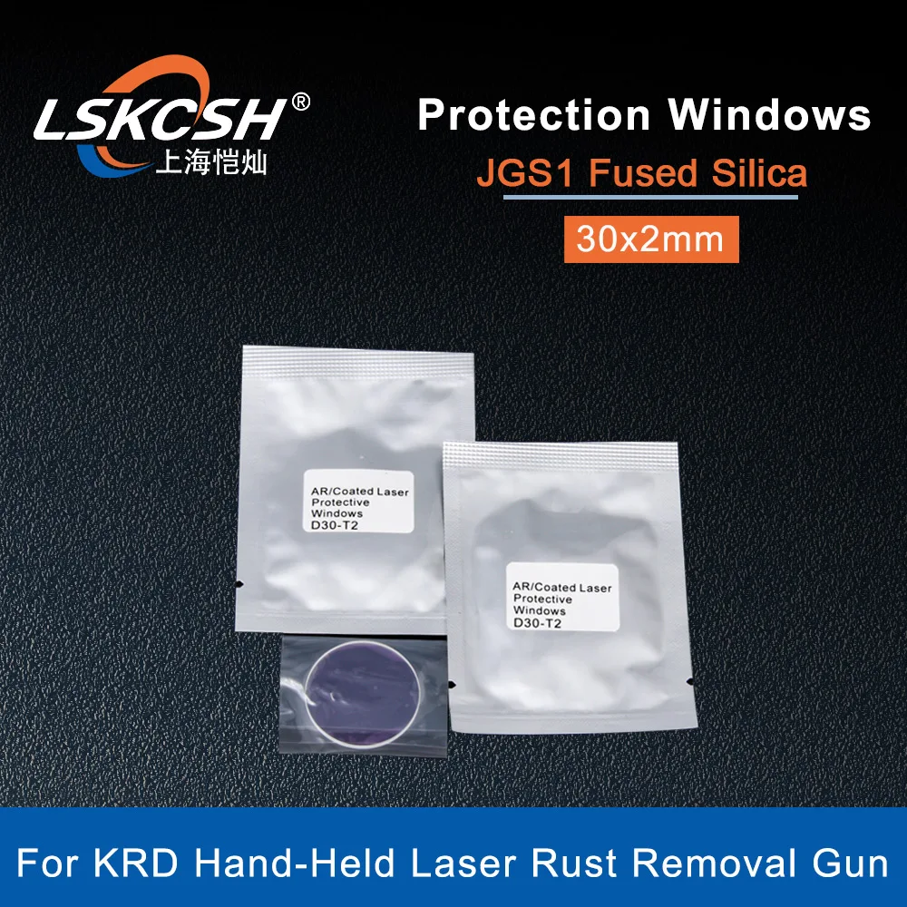 Lskcsh 100 Peças Lote Laser Proteger Windows 30×2 mm Quartz Optic Fibra de Vidro Protetor para Krd Mão Laser Rust Removal Gun