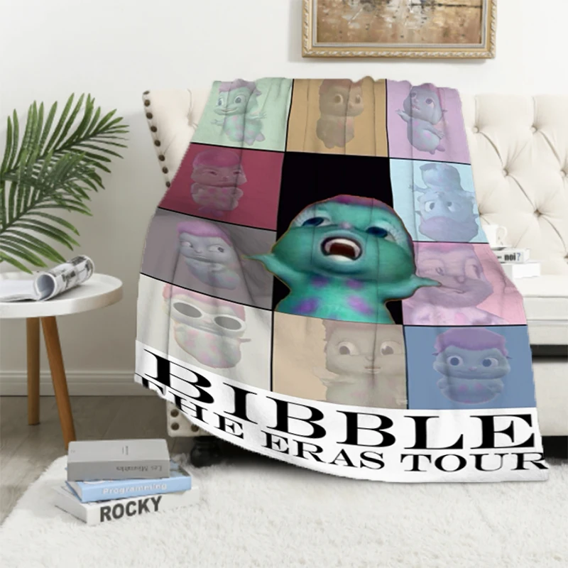 Funny Bibble Throw King Lid Soft Plaid With Print Children's Blanket Fluffy Sofa Blankets Plead Cover Throwing Downy Catnap Knee