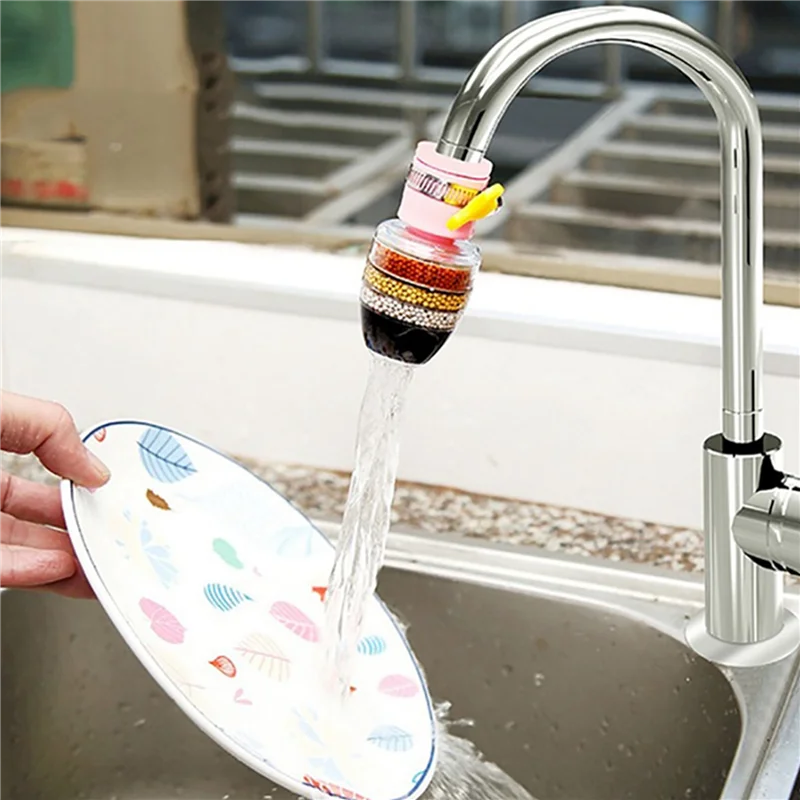 A68M-6Pcs المنزل المطبخ منقي مياه الفلورايد مع خرطوشة الترشيح صنبور تنقية صنبور فلتر تنقية مياه الصنبور