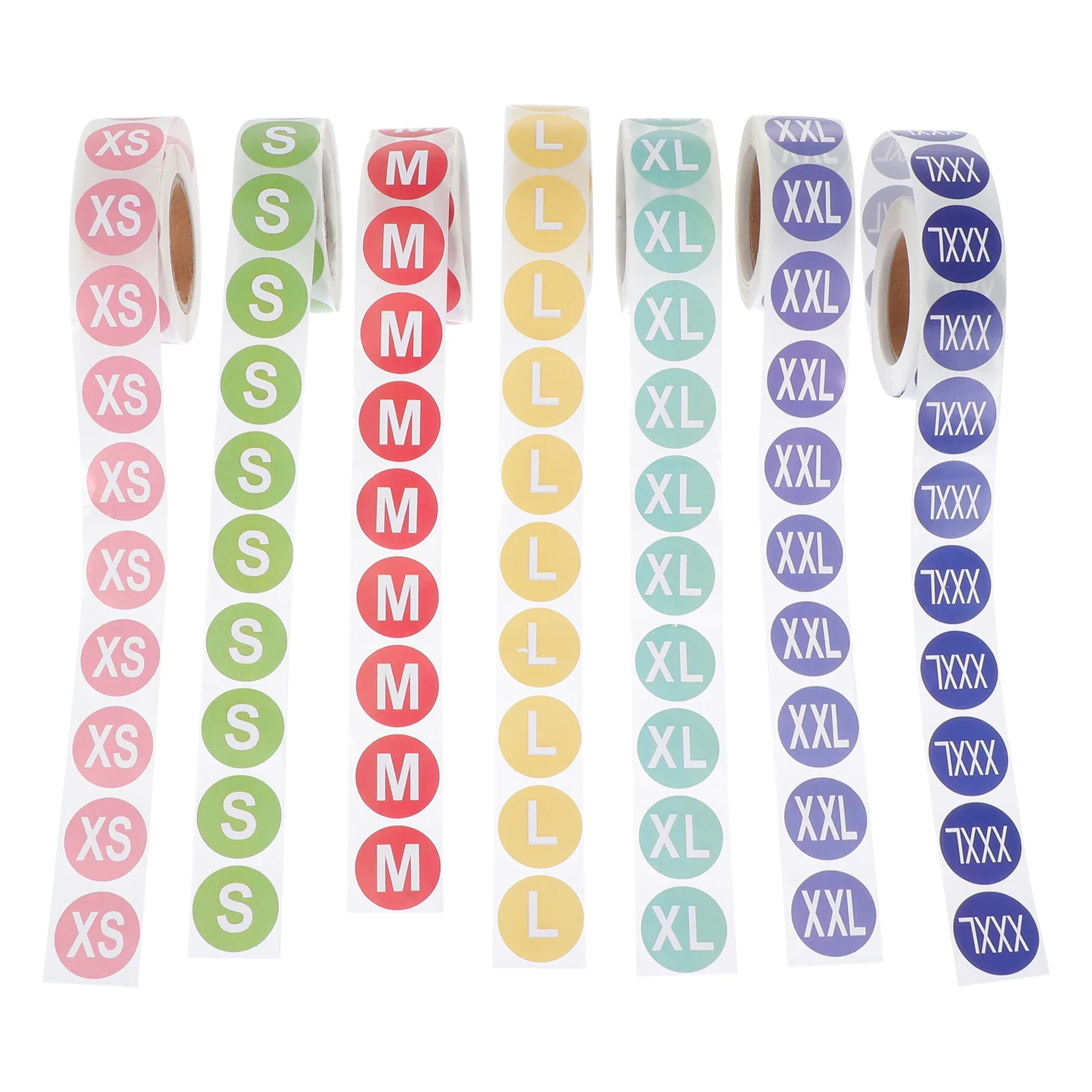 

7 рулонов круглых самоклеящихся этикеток для одежды для розничных магазинов, сортировки гардероба, легкой идентификации