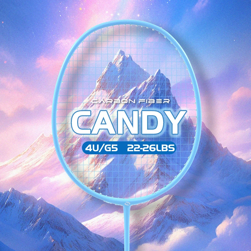 

All-in-One Badminton Rackets Kit for Beginners, Pre-Strung 26lbs&Overgrip, 4U G5, Macaron Pastel Colors, Offence-Defence, Unisex