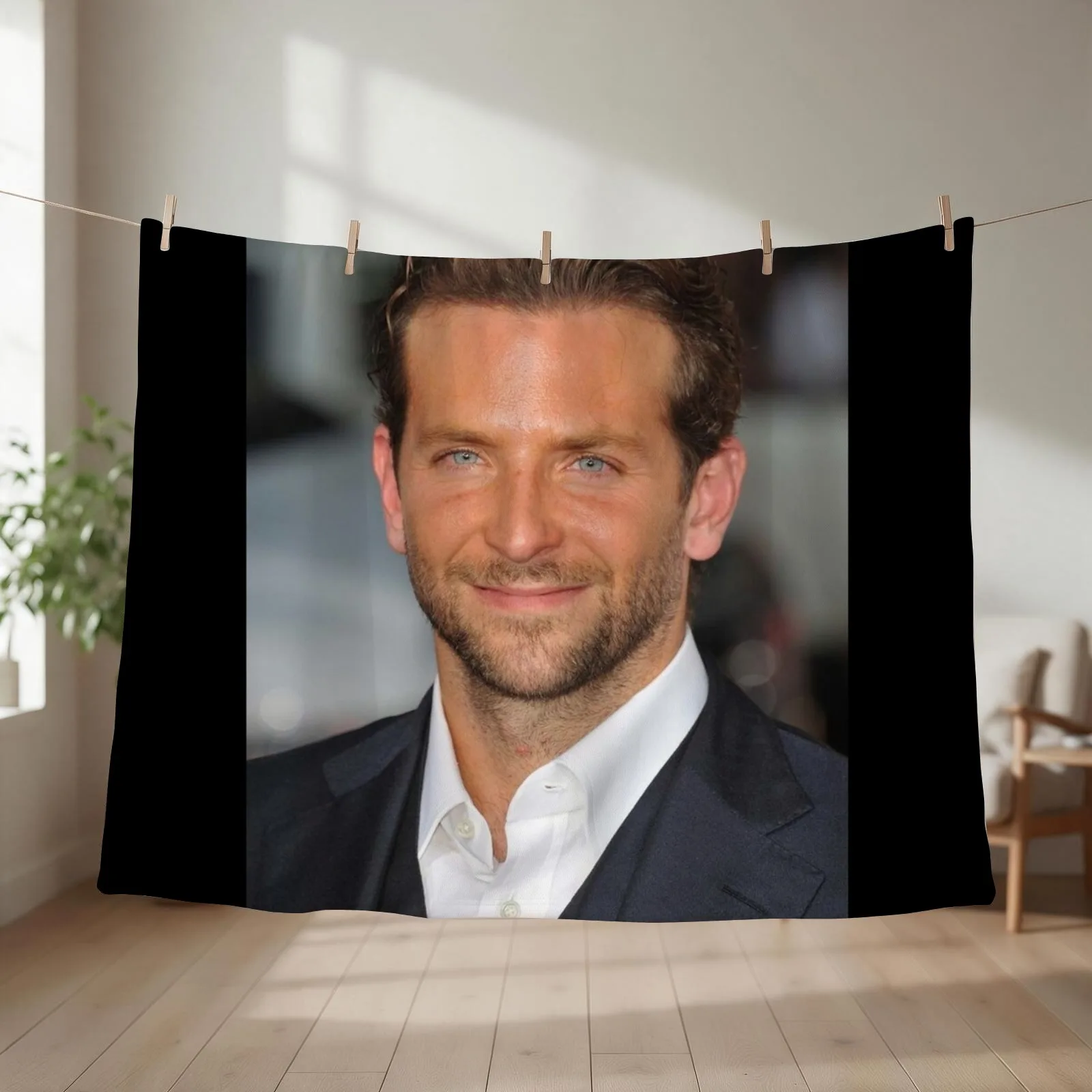 Bradley Cooper Throw Blanket couch cozy soft plush fuzzy picnic outdoor blanket