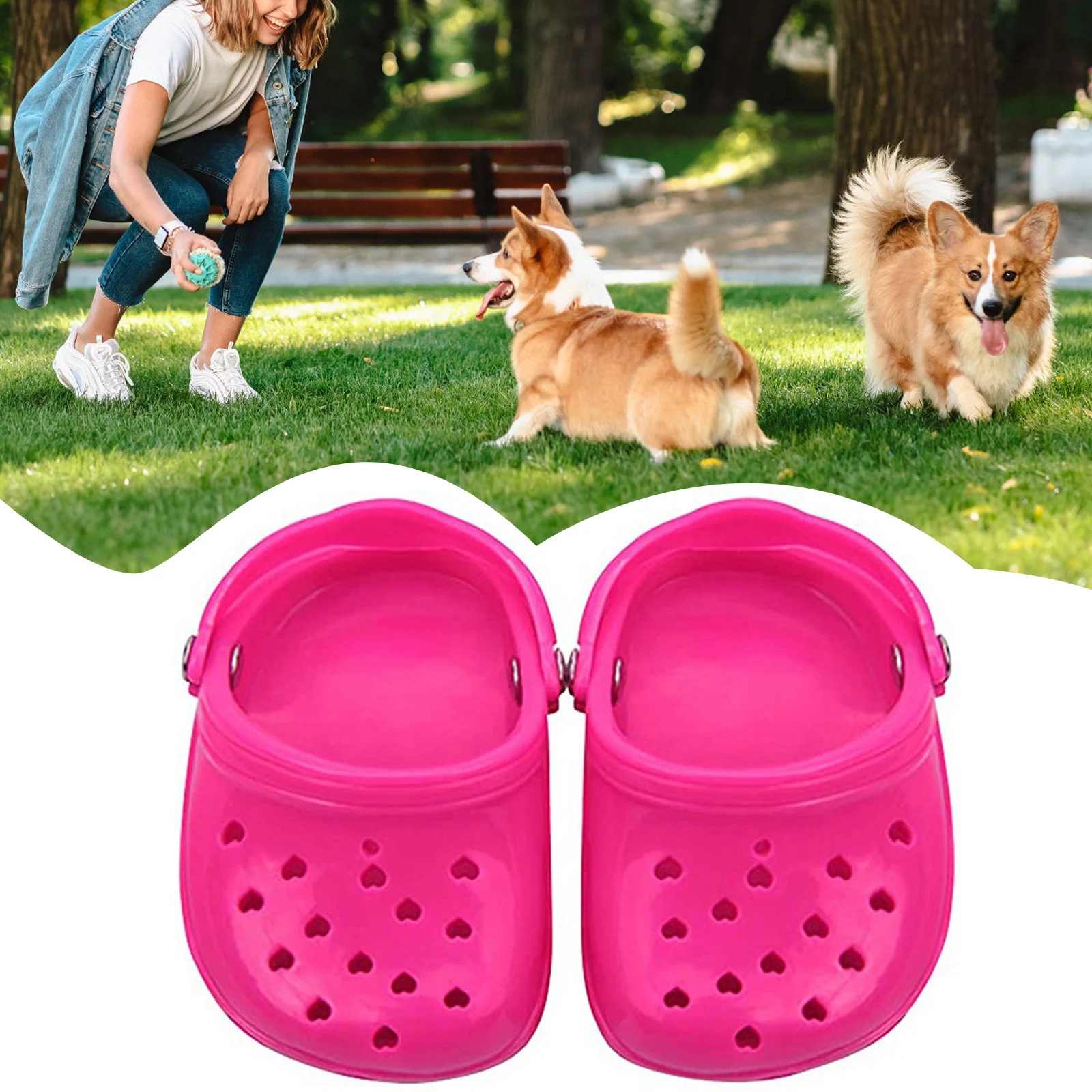 Solid Color Breathable Pet Slipper Feet Protection Outdoor Slide Sandals for Pet Outdoor Activity