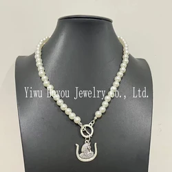 3pcs DOI Pearl necklace with Egyptian Goddess Charm
