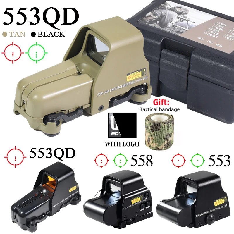 553QD قاعدة التفكيك السريع التكتيكية Riflescopes 558 البصر المجسم 553 أحمر أخضر نقطة نطاق منعكس الادسنس البصرية كوليماتور
