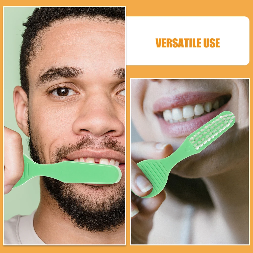 20 قطعة فرشاة أسنان كبيرة الرأس للاستخدام المؤسسي شعيرات متوسطة مقبض ناعم فرشاة أسنان قصيرة لمراكز الاحتجاز في السجن #5