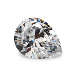 Size 2x3mm-13x18mm 5A Pear Shape White Cubic Zirconia Stone Loose CZ Stones Synthetic Gemstone For Jewelry Making