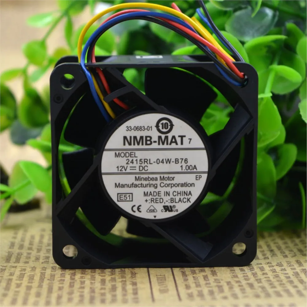 NMB 2415RL-04W-B76 6038 6 cm 12 V 1,00 A serverkoelventilator axiale ventilator voor elektronica, servers en industriële koelsystemen