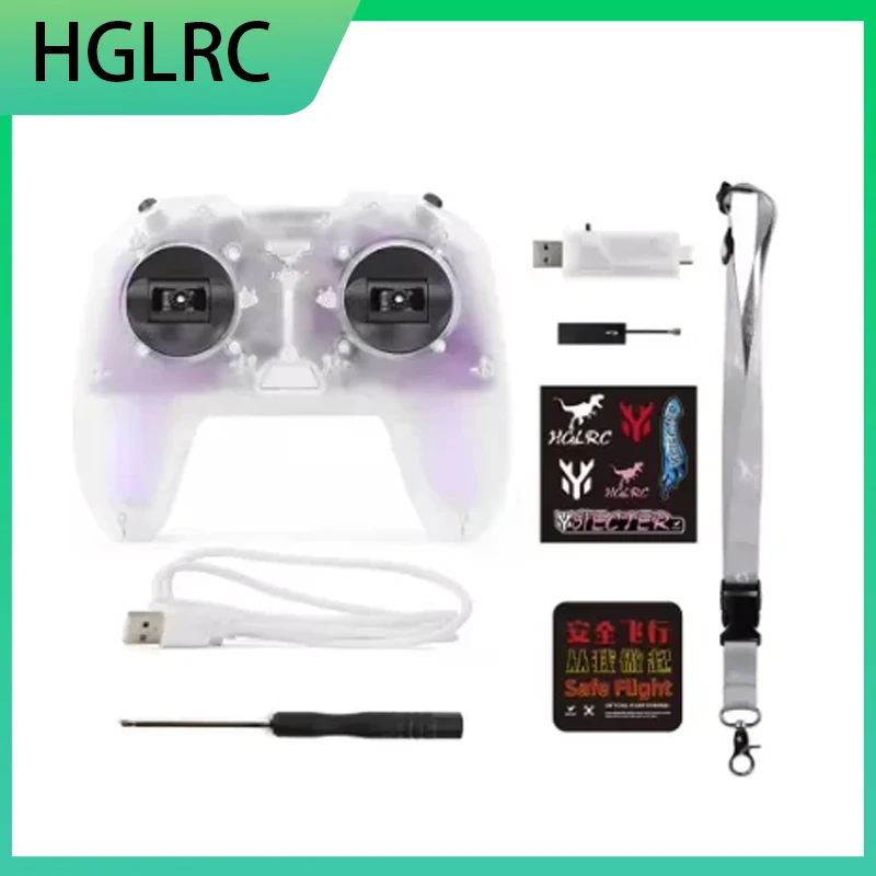 HGLRC C1 Remote Controller Built-in 500mW ELRS 2.4G TX Module with Dongle for RC Airplane FPV Drone Beginner Pilot