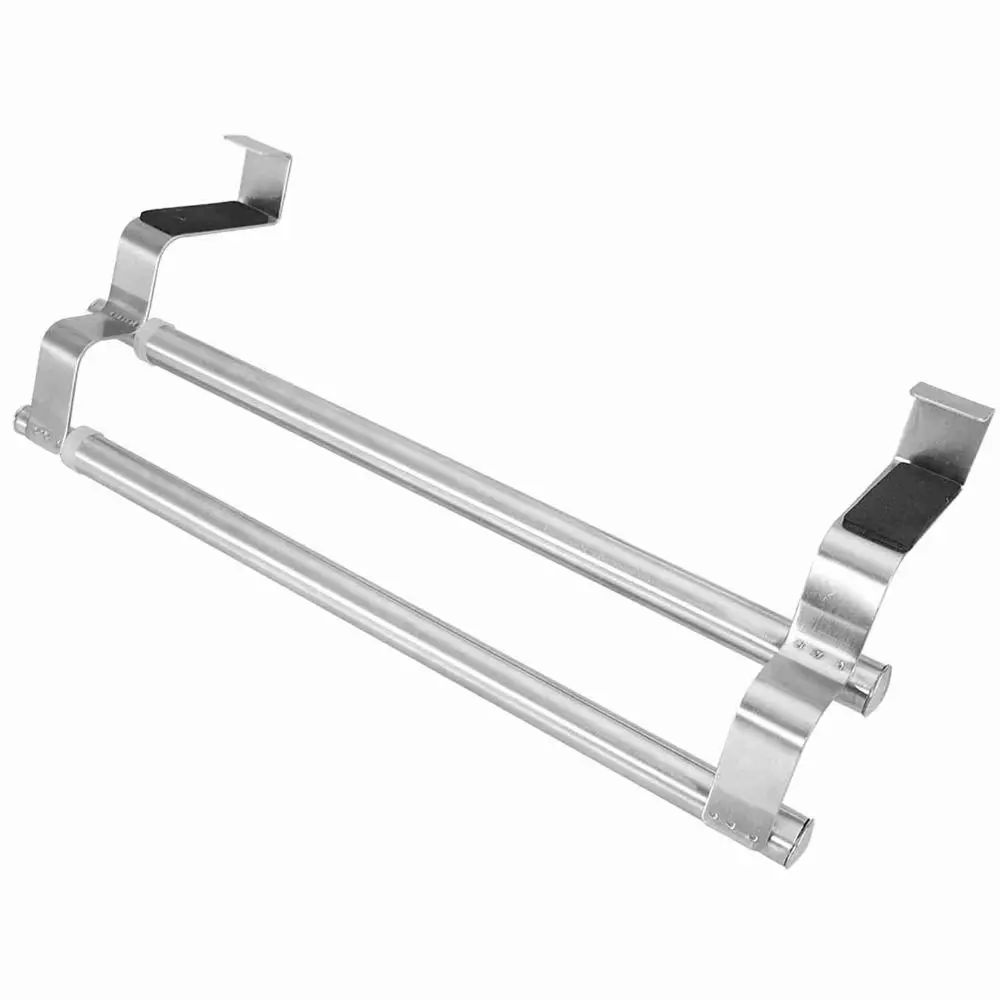 Practical Stainless Steel Towel Rack Silver No Drilling Towel Holder Space Saving Retractable Towel Bar Home Apartment