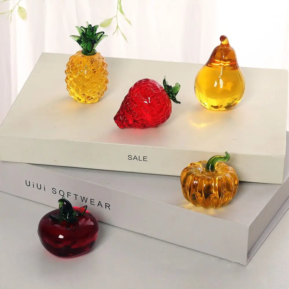 

Pomegranate Pumpkin Pineapple Pumpkin Strawberry Fruit Ornaments Glass Crafts Interesting Artificial Fruit Decoration