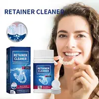 False Tooth Cleaning Tablets For Cleaner Retainers Dental Appliances Removes Bad Odors Discoloration Stains Fresh Breath 3