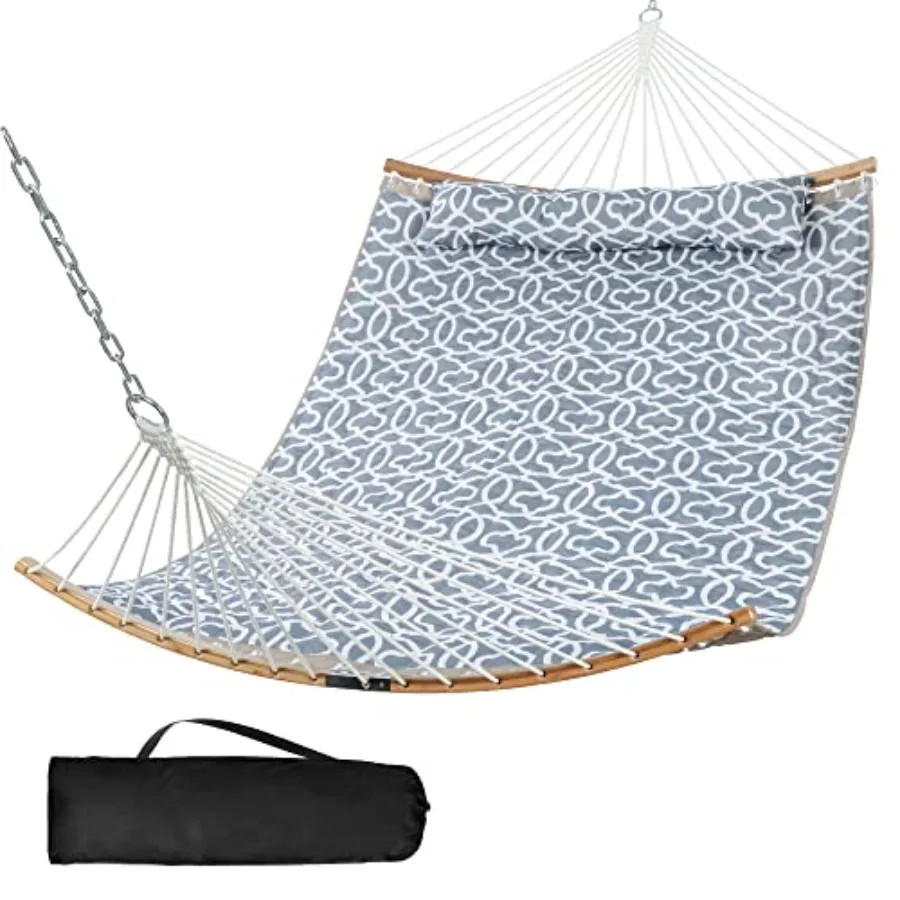 

Outdoor tree hammocks, portable nylon hammocks with carrying bag, gray pattern, lightweight and quick-dry
