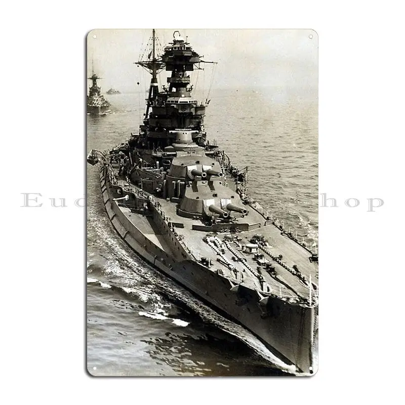 H M S Barham Battleship Metal Sign Garage Design Pub Create Wall Decor Wall Decor Tin Sign Poster