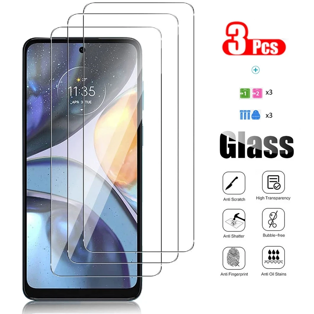

3Pcs Tempered Glass For Motorola G35 G45 G55 G64 5G G 5G Play Power(2024) Protective Screen Protector Film Glass