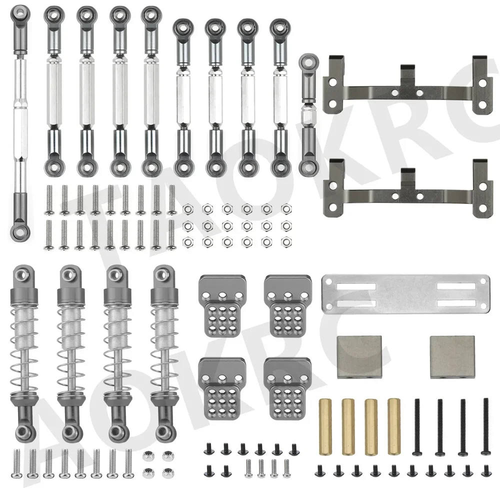 Barra de tracción de Metal mejorada, barra de tracción de dirección, Servo, Base para WPL B1 B-1 B14 B-14 B24 B-24 C14 C24 1/16 RC, pieza de