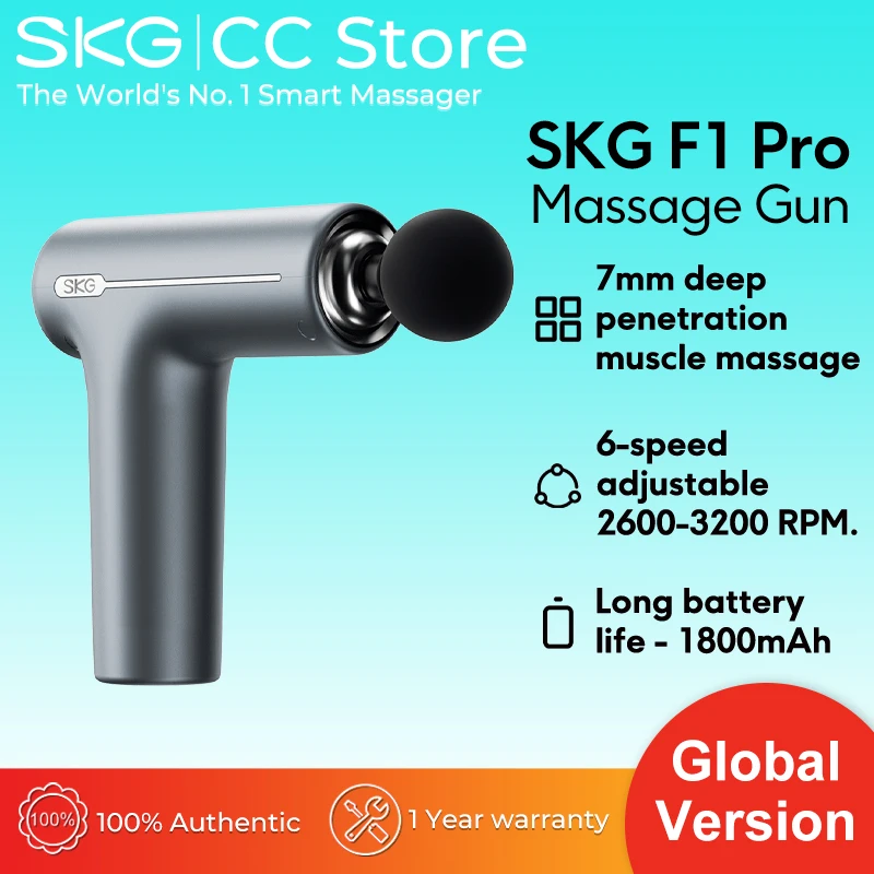 skg-f1-pro-mini-deep-tissue-massage-gun-low-noise-4-silicone-heads-portable-rechargeable-muscle-relax-fascia-gun