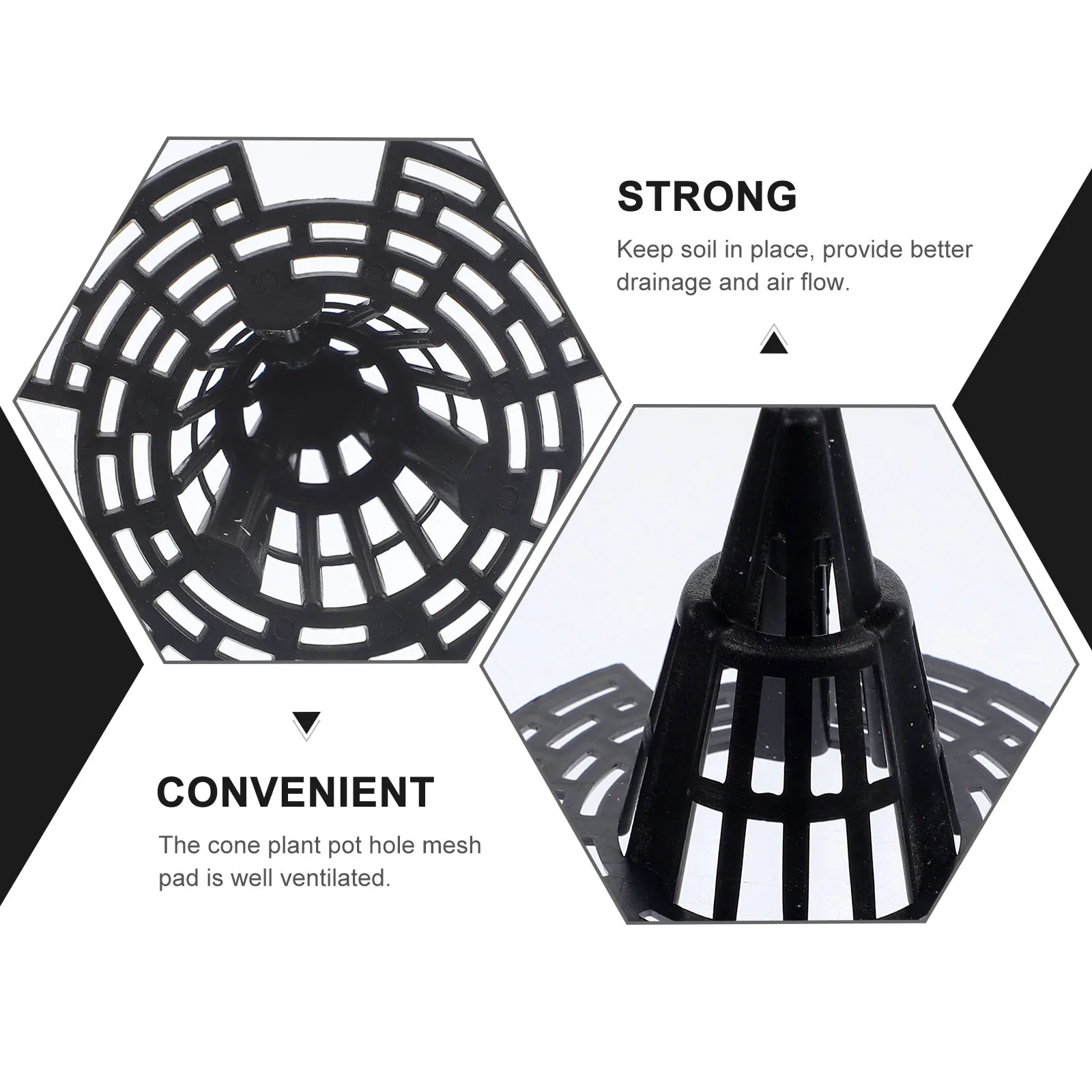 

30 Pcs Planter Bottom Inserts 2 8cm Cone Shaped Mesh Pad Filters for Flowerpot Drainage Soil Retainer Bonsai Pot Accessories