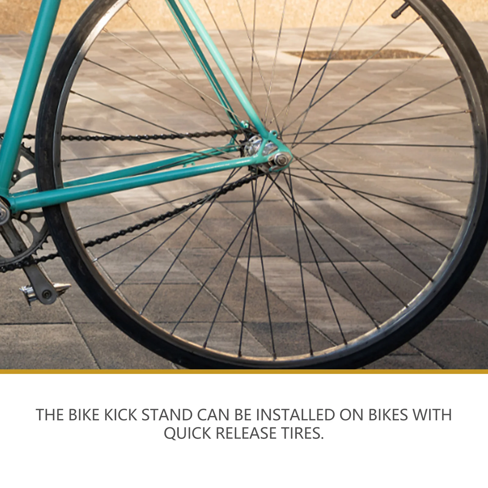 Kickstand logam kaki ganda sepeda, aksesori pengganti profesional sepeda gunung baja