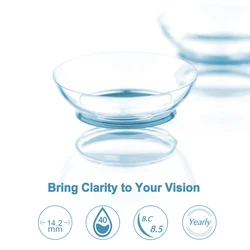 2boxes Clear Myopia Contact Lenses For Eyes Transparent Contact Lenses with Diopters