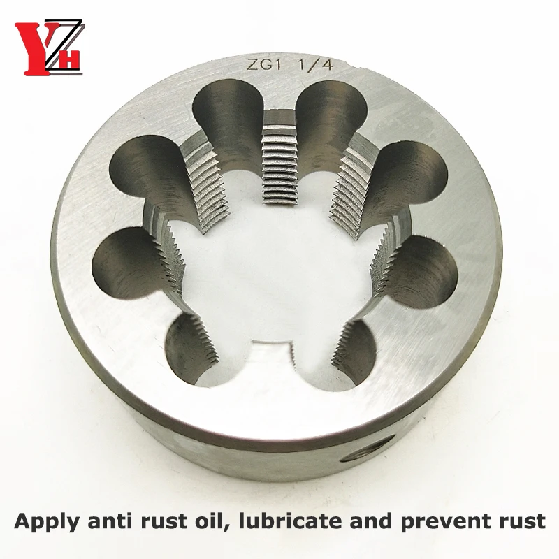 Pipe Thread Die Round Die G/ZG Right Hand Cutting Tool Alloy Steel G1/16 G1/8 G1/4 G3/8 G1/2 G5/8 G3/4 G7/8 G1\'\' G2\'\' G3\'\' ZG1/2