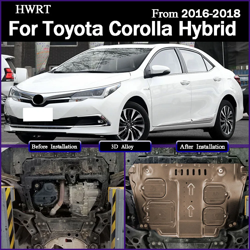 

For Toyota Corolla Hybrid‌‌ 2016-2018 Under Engine Guard Splash Shield Mud Fender Cover Plate Fender Mudguard Protector
