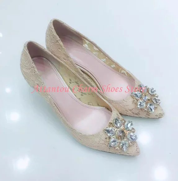 

Сексуальные кружевные туфли-лодочки с кристаллами, модные женские туфли на тонком каблуке 6/9 см, свадебные туфли на высоком каблуке, большие размеры, туфли для вечеринок