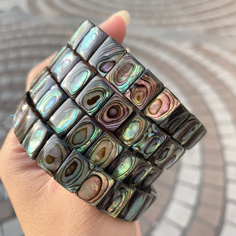

New Fashion AAAA 8X10MM Natural Abalone Shell Bracelet for Men and Women Energy Gemstone Summer Beach Party Charm Jewelry Gift