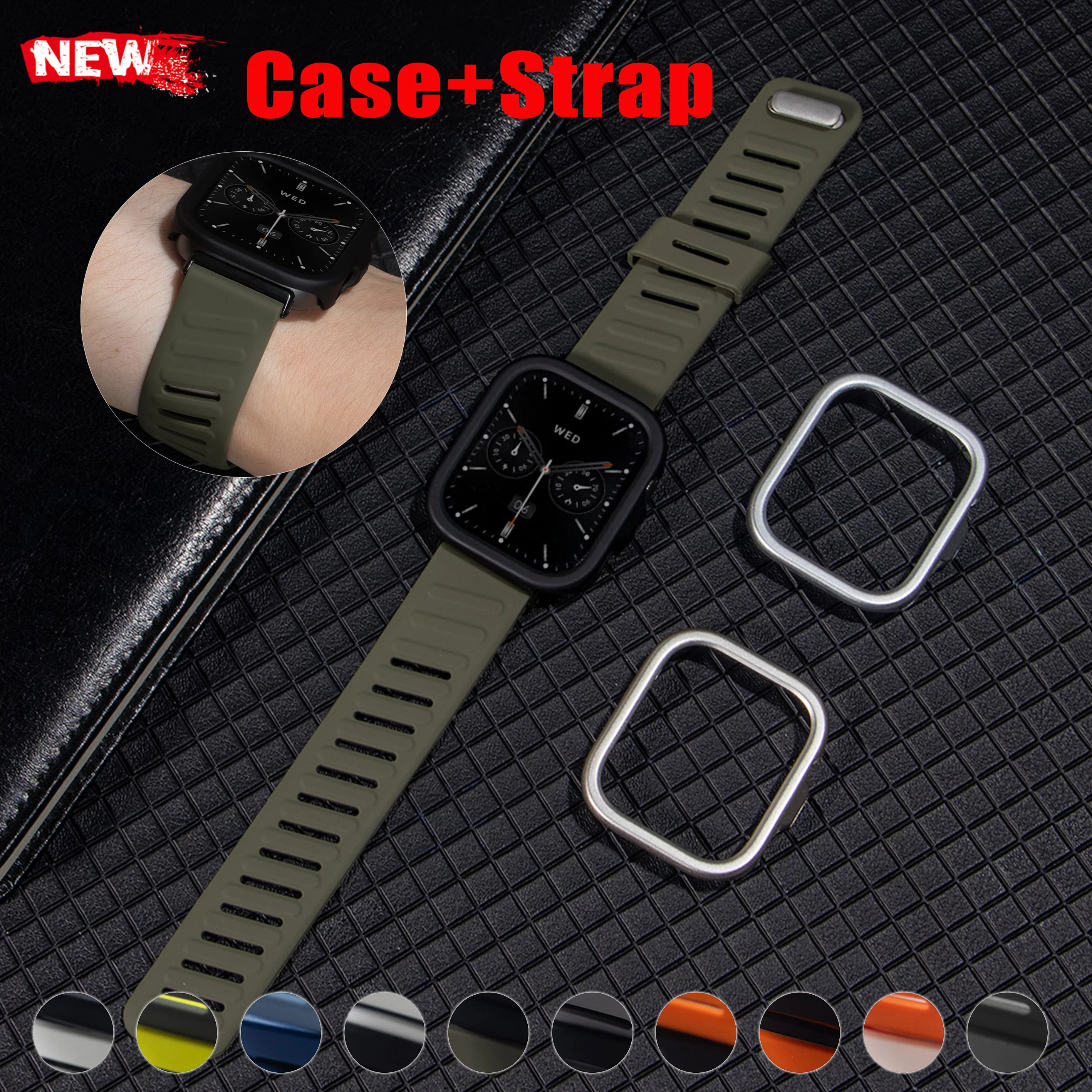 PC Hohlgehäuse+Silikonarmband für Huawei Watch Fit 4 Schutzhülle Rahmenabdeckung Verstellbares Armband für Huawei Watch Fit 4 Pro