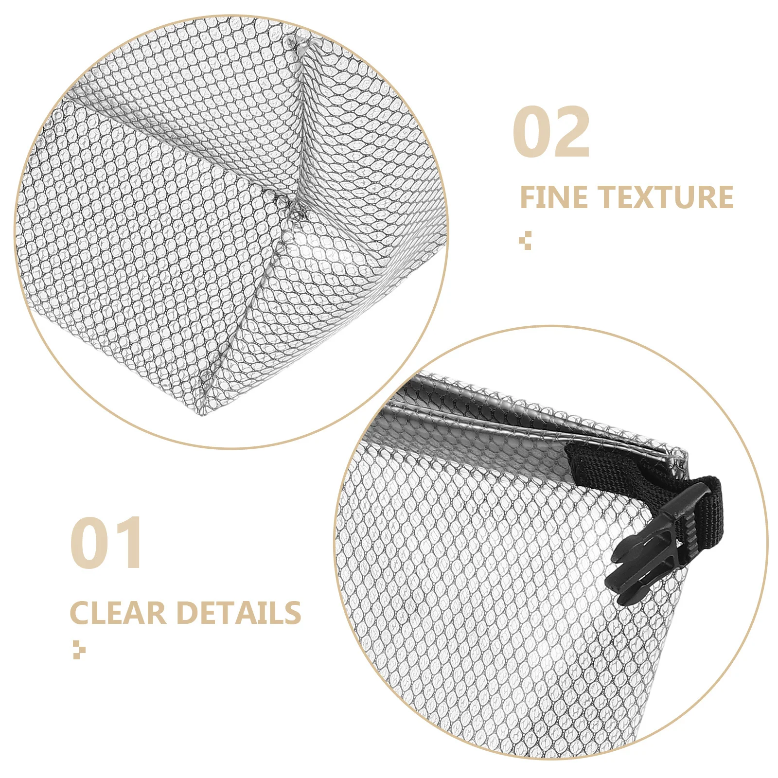 حقيبة تخزين شبكية مقاومة للماء بسعة كبيرة وشفافة للسفر ومنظم غسيل أدوات الزينة لصالة الألعاب الرياضية ومعدات السباحة والملابس المبللة #2