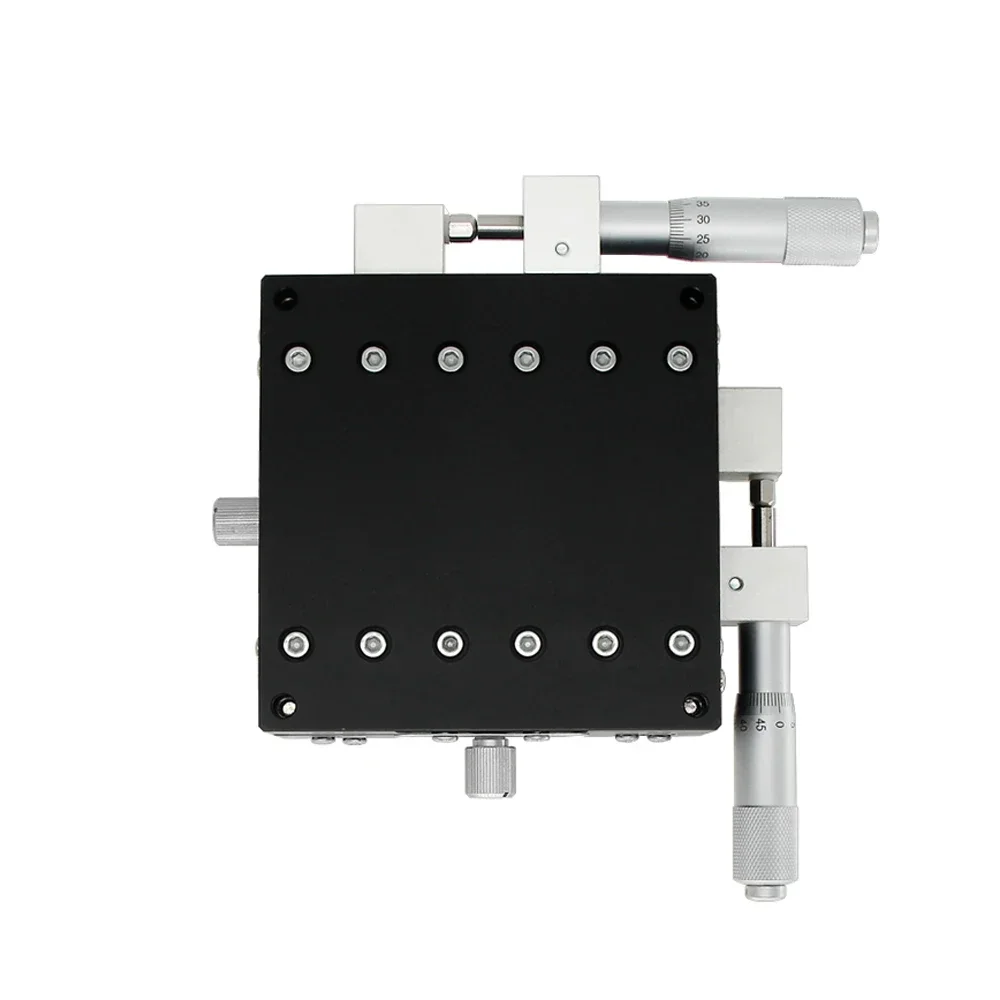 XY Axis 70*70-125*125 Micrometer Sliding Stage Platform Manual Displacement Sliding Table Guide Rail LY70/LY80/LY90/LY100/LY125