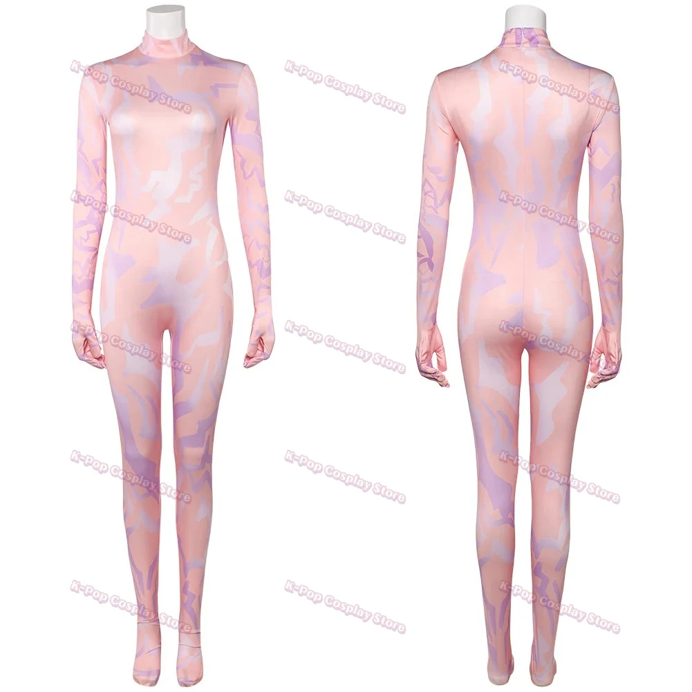 

New Movie KPop Demon Hunters Idol Rumi Zoey Mira Dance Tattoo Cosplay Bodysuit Costume Anime Halloween Carnival Xmas Party