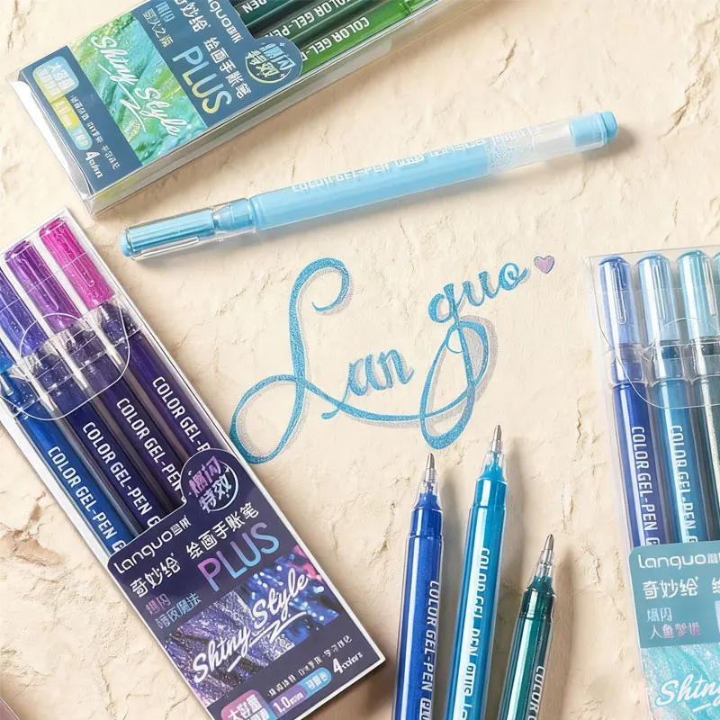 

Гелевая ручка, набор блестящих гелевых ручек Languo, металлические блестящие цвета, гелевые ручки, школьные принадлежности, цветная ручка, маркер для студентов, хайлайтер Pe