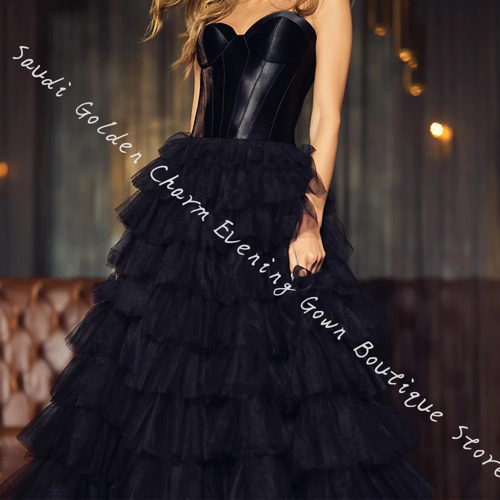 Sweetheart Sleeveless Tulle Floor Length A-Line Evening Dress Exquisite Photo Color Bespoke Occasion Gowns Saudi Arabia 2024