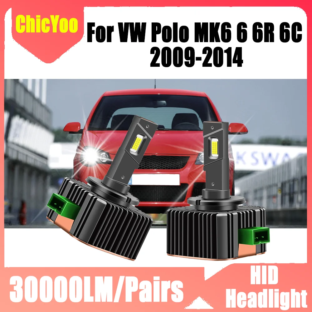 

30000LM Canbus светодиодные лампы для фар 120 Вт Plug and Play ксеноновые HID лампы 12 В для VW Polo MK6 6 6R 6C 2009 2010 2011 2012 2013 2014